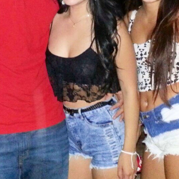 Black Lace Crop Top