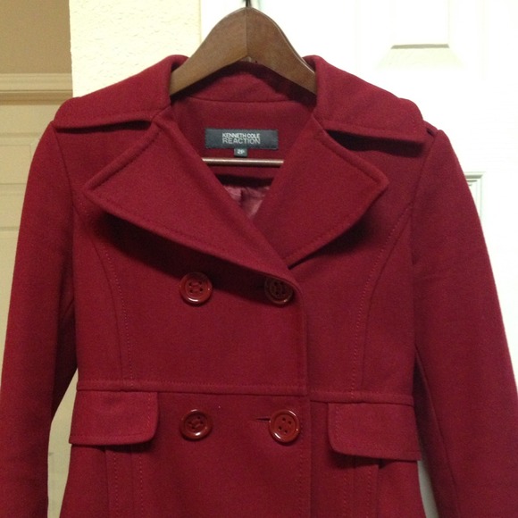 Kenneth Cole Reaction Red Winter Pea Coat