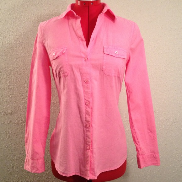 pink button down