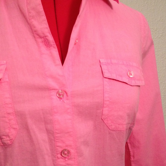pink button down - Picture 2 of 4