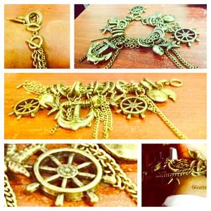 Tarnished Sailor Girl Charm Bracelet