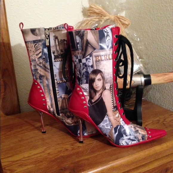 SOLD! Fredericks Of Hollywood Retro Lace Up Boot