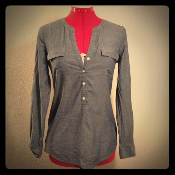 blue button down