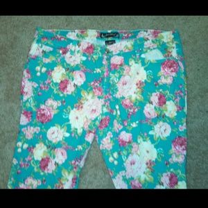 Floral Printed Jeans