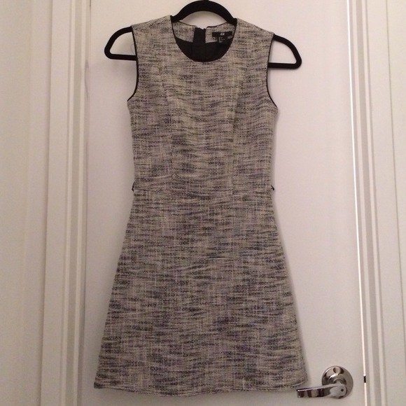 Black and white tweed dress