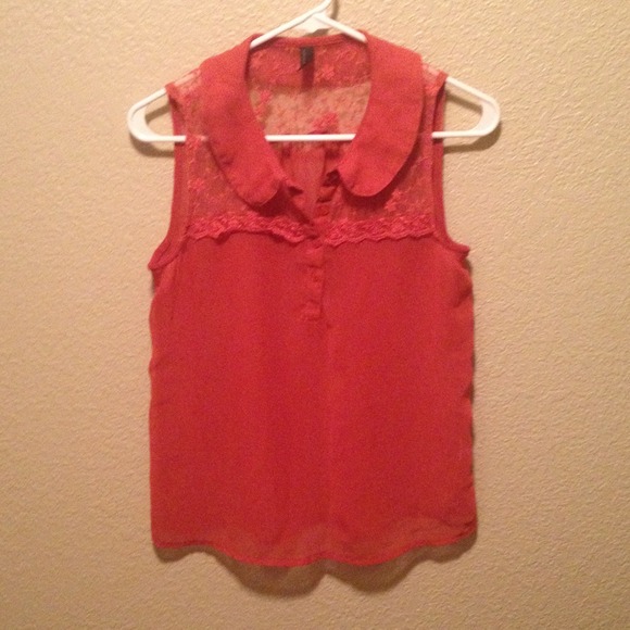 Burnt Orange Sleeveless Blouse - Picture 1 of 1