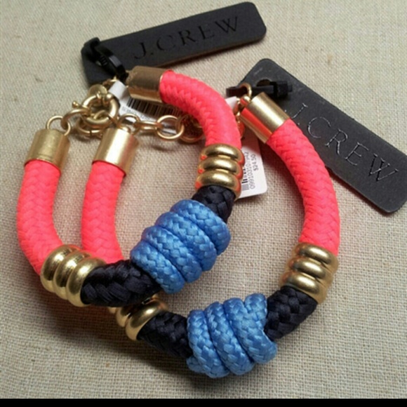 J. Crew Orange Blue Black Rope Bracelets