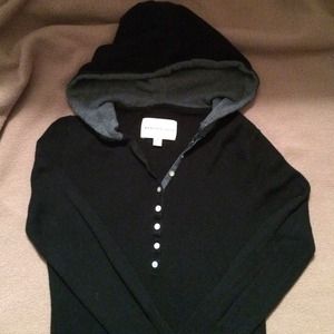 Black sweater with gray trim