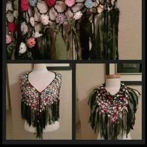 Reduced rainbow handmade shawl