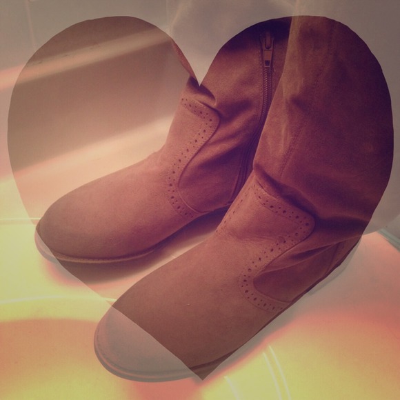 Tan Suede Knee High Boots