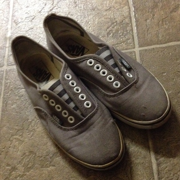 Worn grey vans