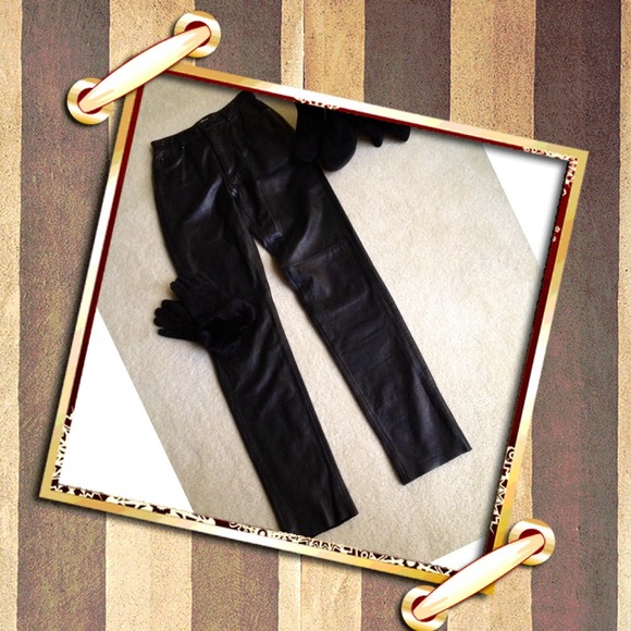 Beautiful Black Leather Jeans (REDUCED)