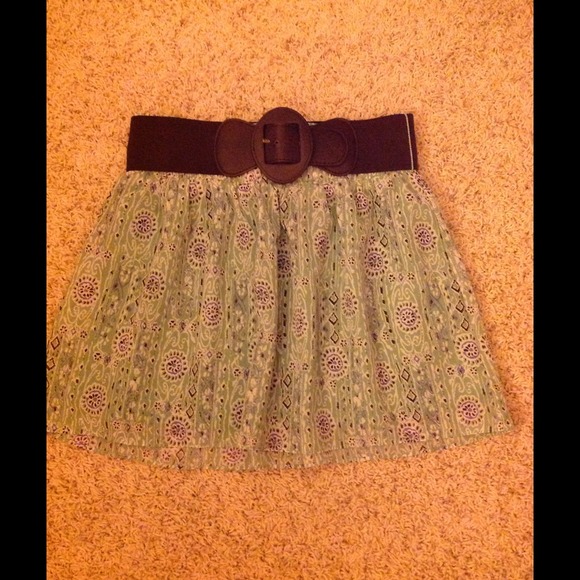 Forever 21 Mint Skirt with Belt