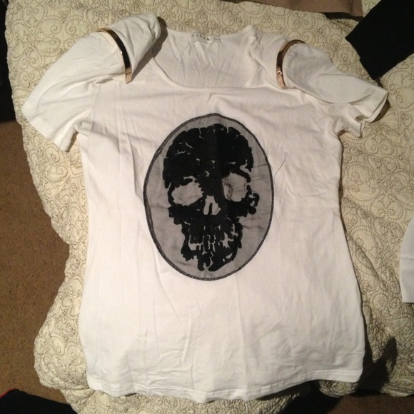 Make me offers!Dope Skull shirt with shoulder pads