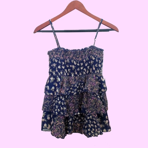 F21 Mixed flower print tank top