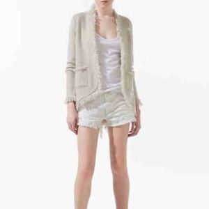 Zara | Beige Knit Cardigan | Medium