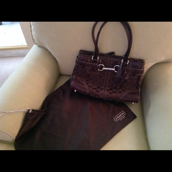 Brown classic Coach smaller bag