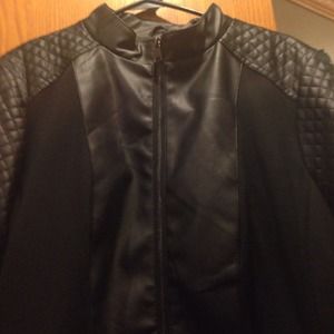 Black faux leather jacket