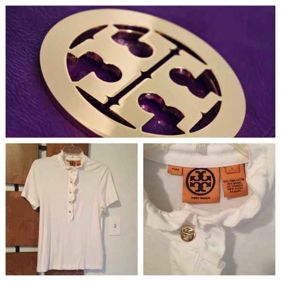 🎉sold 🎉Authentic Tory Burch white Polo Shirt