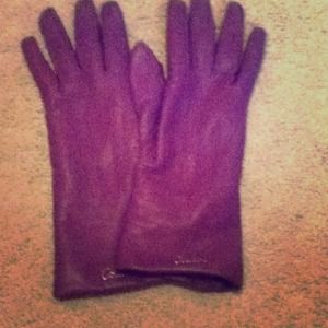 Purple coach gloves