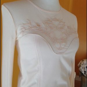 Contrast Long Sleeve Top in Taupe