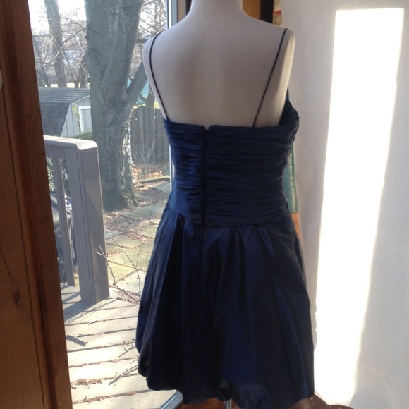 Badgley Mischka midnight blue formal bubble dress - Picture 4 of 4