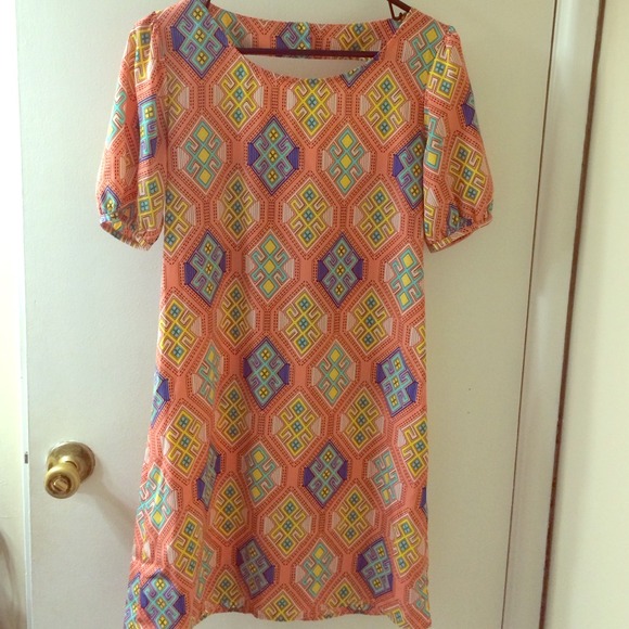Francesca's my beloved... Aztec print silk dress