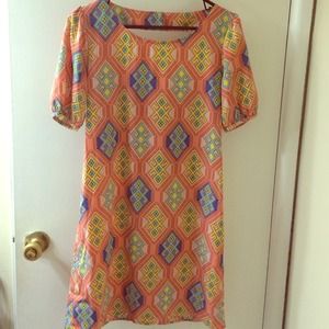 Francesca's my beloved... Aztec print silk dress