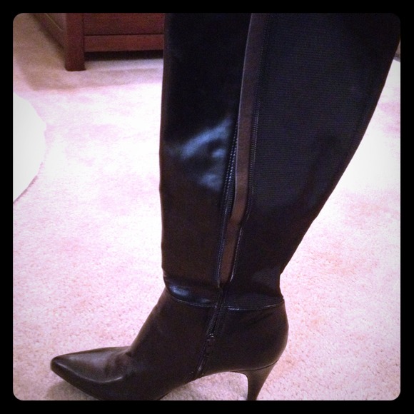 Calvin Klein knee high black boots