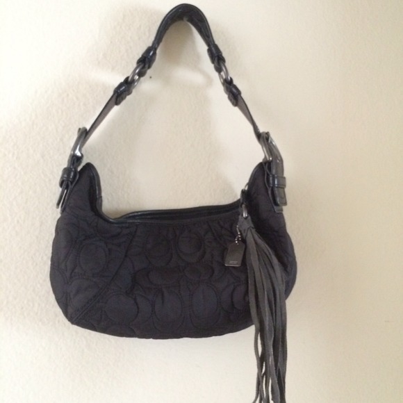 Coach satin quilted handbag