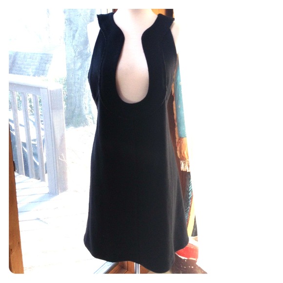 Max studio black stretch sweater dress