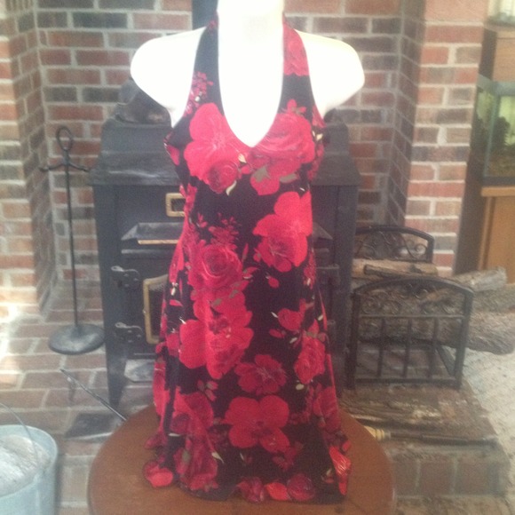 Flower halter dress