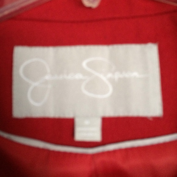 Jessica Simpson red winter coat for christmas - Picture 4 of 4