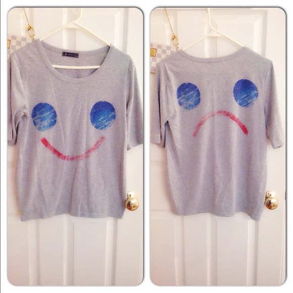Sold Smiley and frown shirt