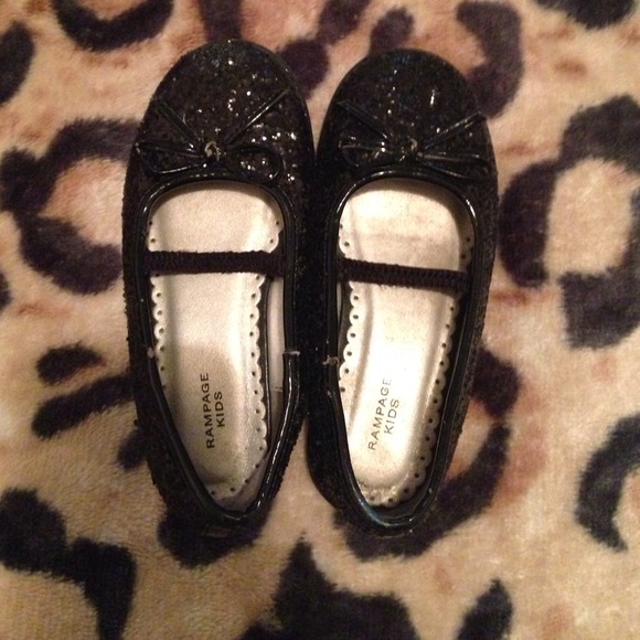 Rampage black glitter girls dress shoes - Picture 1 of 2