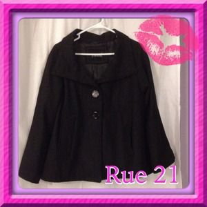 Black swing style coat