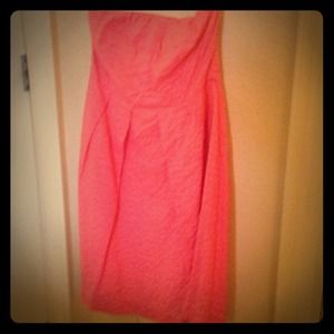 J.Crew Coral/Pink Strapless Dress
