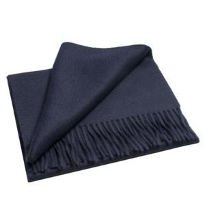 Navy Blue Cashmere Scarf