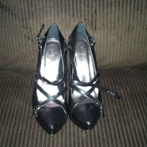 Black, strappy heels.