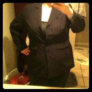 Plus Pink Pinstripe Blazer