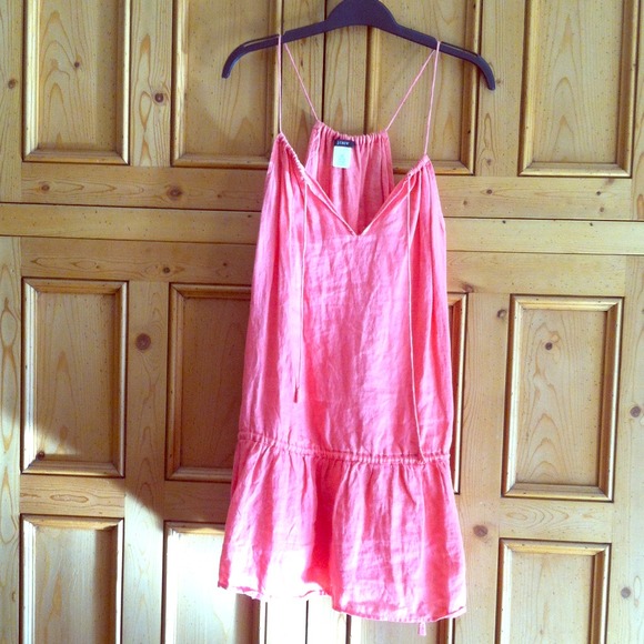 Peach J.Crew linen dress