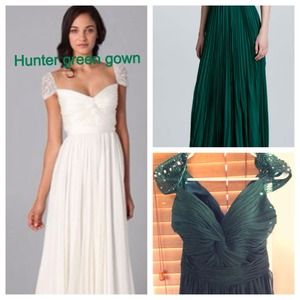 GORGEOUS HUNTER GREEN EVENING GOWN SIZE 6👗👗💖😱