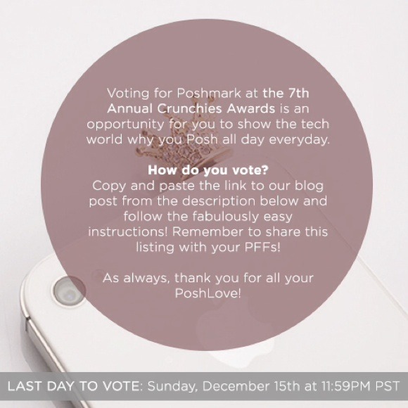 Vote Poshmark for the 2013 Crunchies! - Picture 2 of 2