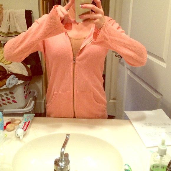 Coral thermal zip up. Size Small.