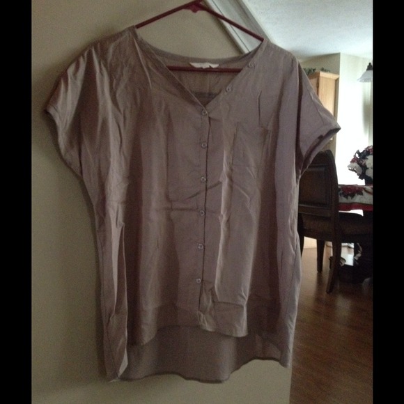 Silky dark beige top