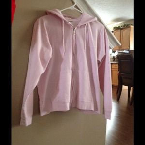 Baby pink light weight zip up