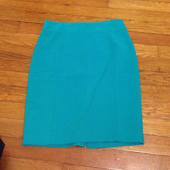 LOFT turquoise pencil skirt-00P