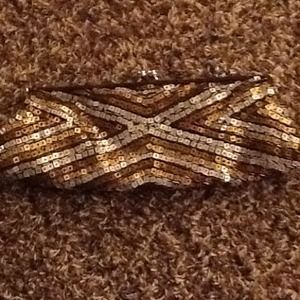Sparkle clutch, also has chain/beaded handle
