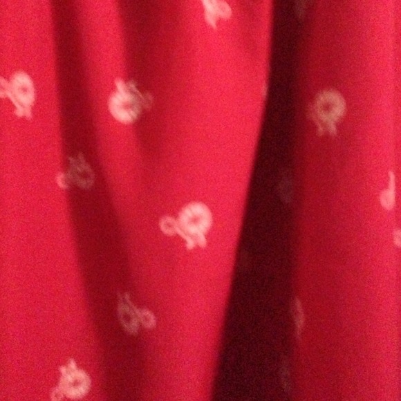 Red dress with bikes on it. - Picture 2 of 2