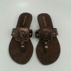 Sold ANNE KLEIN T-STRAP SANDALS SIZE 6